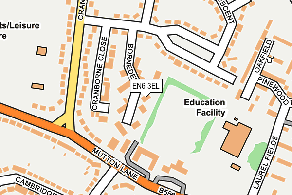 EN6 3EL map - OS OpenMap – Local (Ordnance Survey)