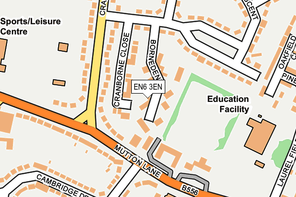 EN6 3EN map - OS OpenMap – Local (Ordnance Survey)