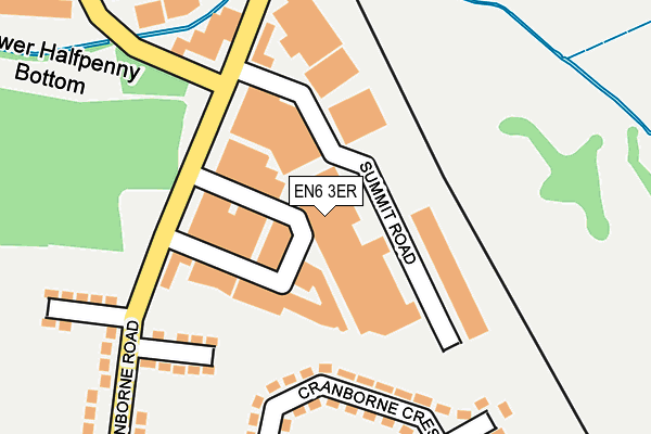 EN6 3ER map - OS OpenMap – Local (Ordnance Survey)