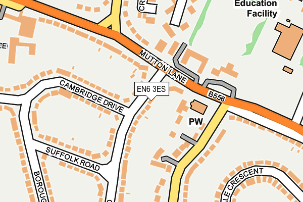 EN6 3ES map - OS OpenMap – Local (Ordnance Survey)