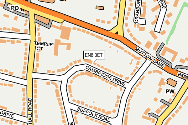 EN6 3ET map - OS OpenMap – Local (Ordnance Survey)