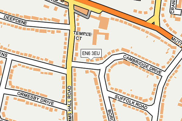 EN6 3EU map - OS OpenMap – Local (Ordnance Survey)