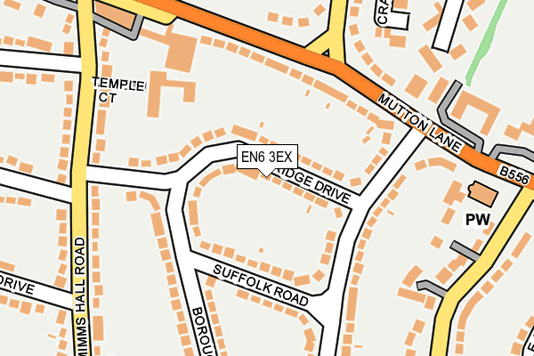 EN6 3EX map - OS OpenMap – Local (Ordnance Survey)