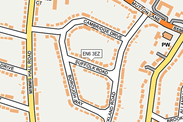 EN6 3EZ map - OS OpenMap – Local (Ordnance Survey)