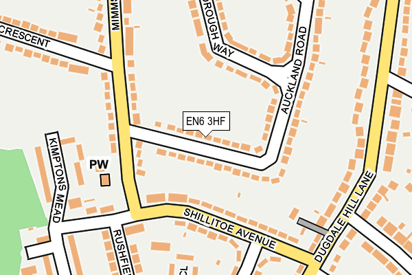 EN6 3HF map - OS OpenMap – Local (Ordnance Survey)
