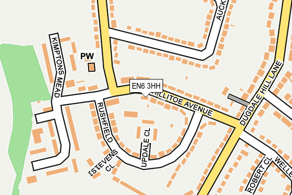 EN6 3HH map - OS OpenMap – Local (Ordnance Survey)