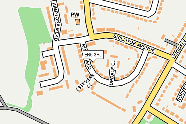 EN6 3HJ map - OS OpenMap – Local (Ordnance Survey)