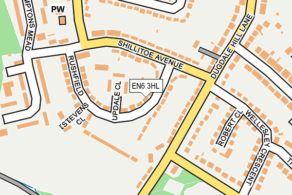 EN6 3HL map - OS OpenMap – Local (Ordnance Survey)