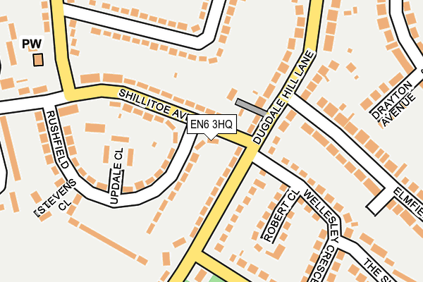 EN6 3HQ map - OS OpenMap – Local (Ordnance Survey)