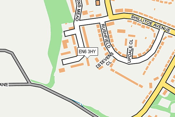 EN6 3HY map - OS OpenMap – Local (Ordnance Survey)