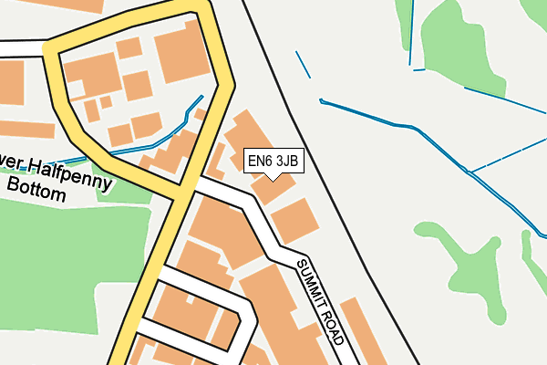 EN6 3JB map - OS OpenMap – Local (Ordnance Survey)