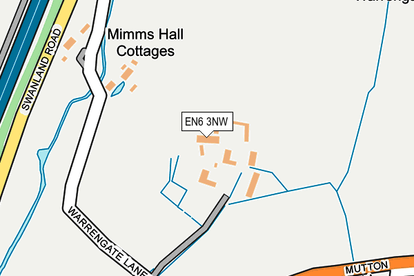 EN6 3NW map - OS OpenMap – Local (Ordnance Survey)