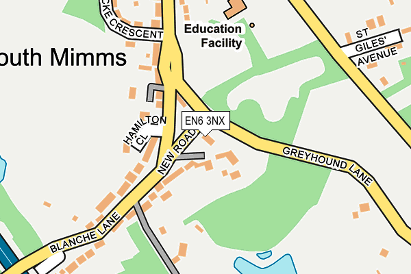 EN6 3NX map - OS OpenMap – Local (Ordnance Survey)