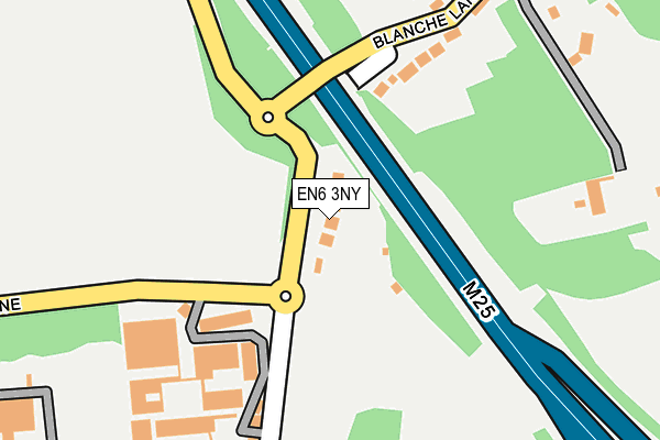 EN6 3NY map - OS OpenMap – Local (Ordnance Survey)