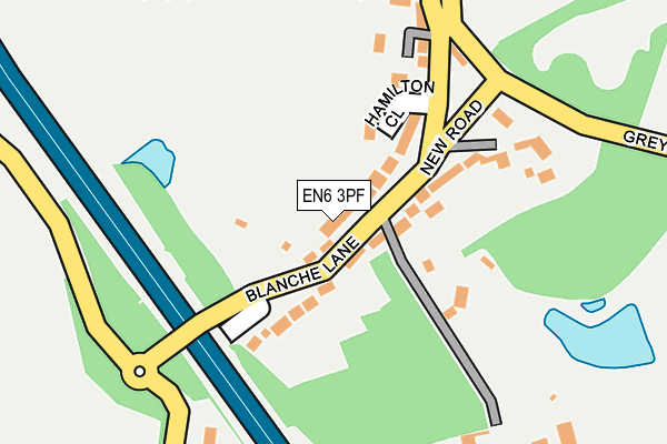 EN6 3PF map - OS OpenMap – Local (Ordnance Survey)