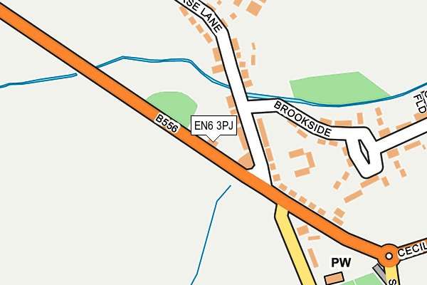 EN6 3PJ map - OS OpenMap – Local (Ordnance Survey)