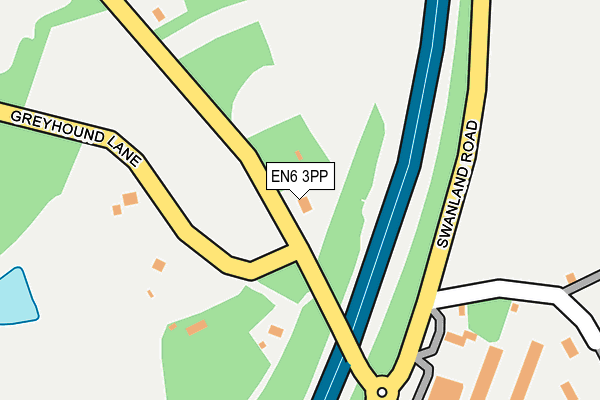 EN6 3PP map - OS OpenMap – Local (Ordnance Survey)