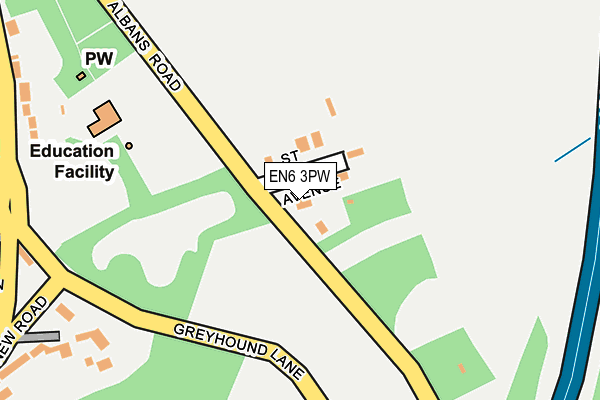 EN6 3PW map - OS OpenMap – Local (Ordnance Survey)