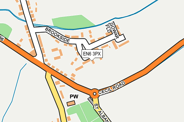 EN6 3PX map - OS OpenMap – Local (Ordnance Survey)