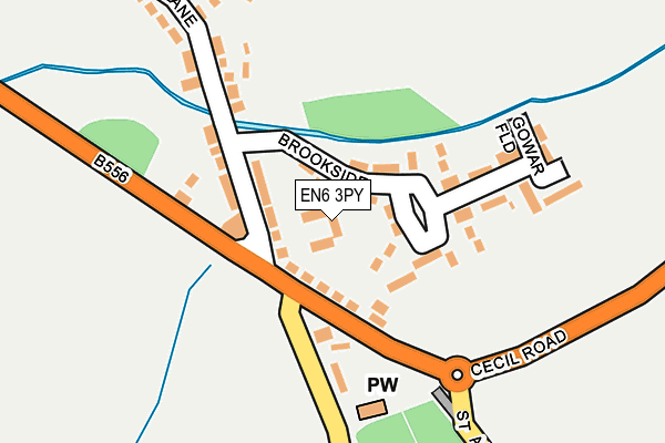 EN6 3PY map - OS OpenMap – Local (Ordnance Survey)