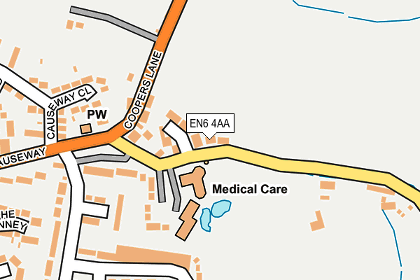 EN6 4AA map - OS OpenMap – Local (Ordnance Survey)