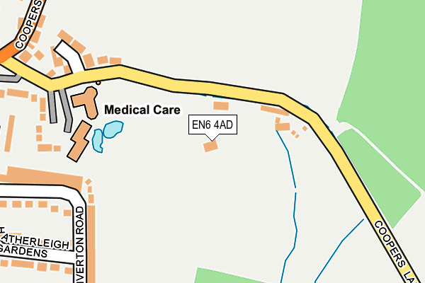 EN6 4AD map - OS OpenMap – Local (Ordnance Survey)