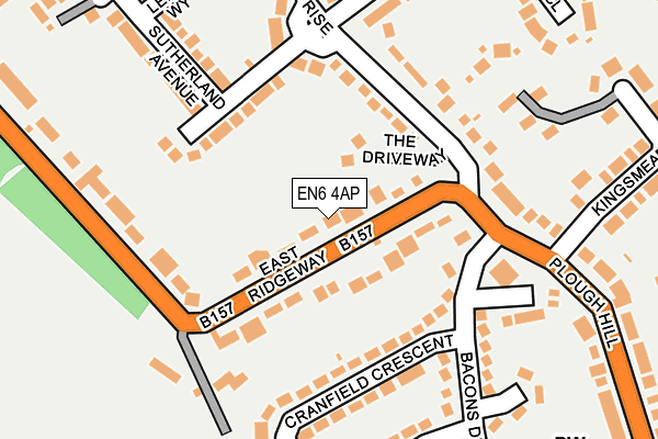 EN6 4AP map - OS OpenMap – Local (Ordnance Survey)