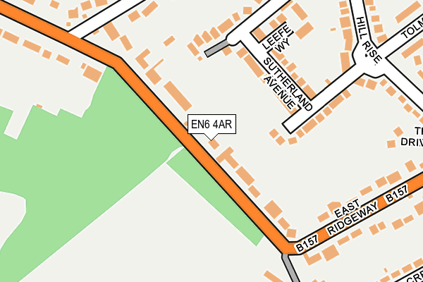 EN6 4AR map - OS OpenMap – Local (Ordnance Survey)