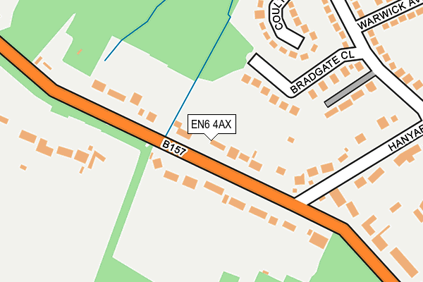 EN6 4AX map - OS OpenMap – Local (Ordnance Survey)