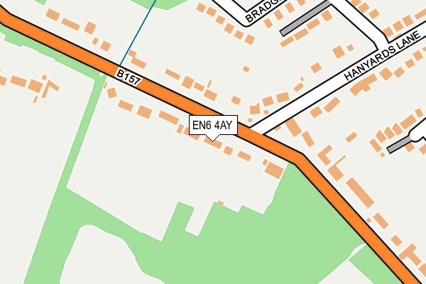 EN6 4AY map - OS OpenMap – Local (Ordnance Survey)