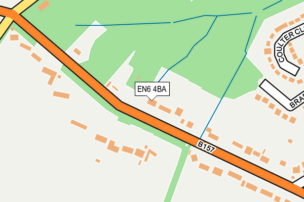 EN6 4BA map - OS OpenMap – Local (Ordnance Survey)