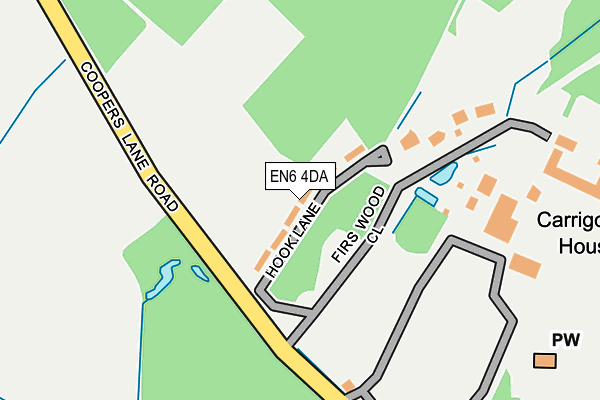 EN6 4DA map - OS OpenMap – Local (Ordnance Survey)