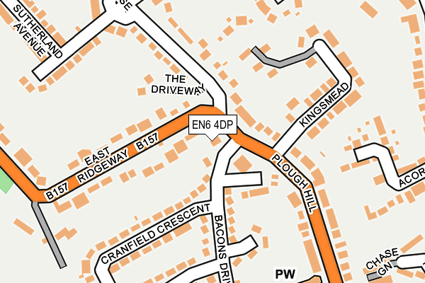 EN6 4DP map - OS OpenMap – Local (Ordnance Survey)