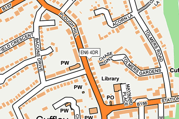 EN6 4DR map - OS OpenMap – Local (Ordnance Survey)