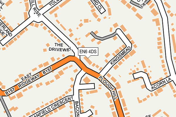 EN6 4DS map - OS OpenMap – Local (Ordnance Survey)