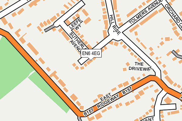 EN6 4EG map - OS OpenMap – Local (Ordnance Survey)