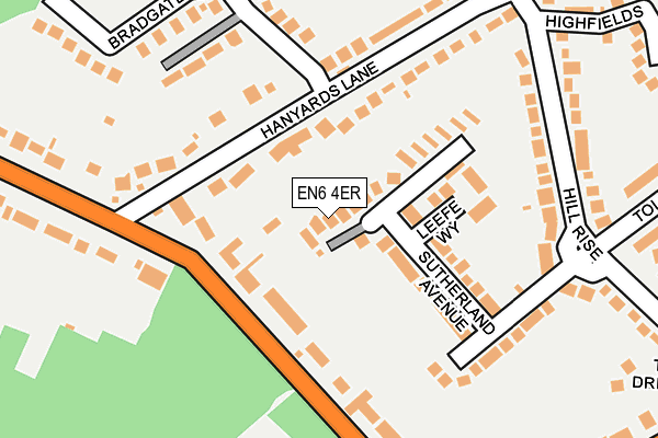 EN6 4ER map - OS OpenMap – Local (Ordnance Survey)