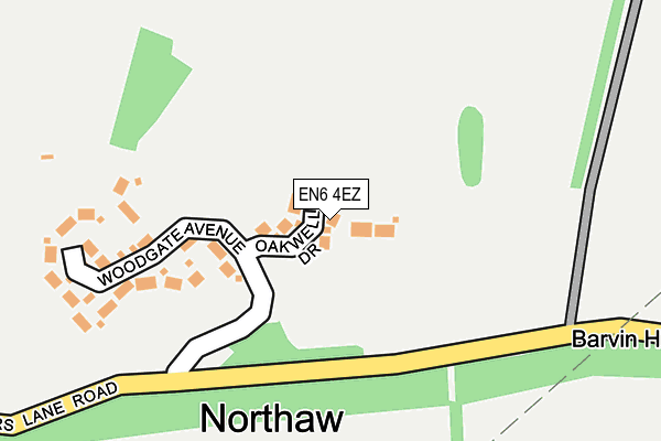 EN6 4EZ map - OS OpenMap – Local (Ordnance Survey)