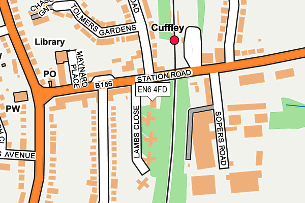 EN6 4FD map - OS OpenMap – Local (Ordnance Survey)