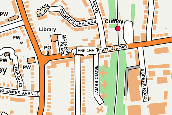 Map of THE PICKLED PIG (CUFFLEY) LTD at local scale