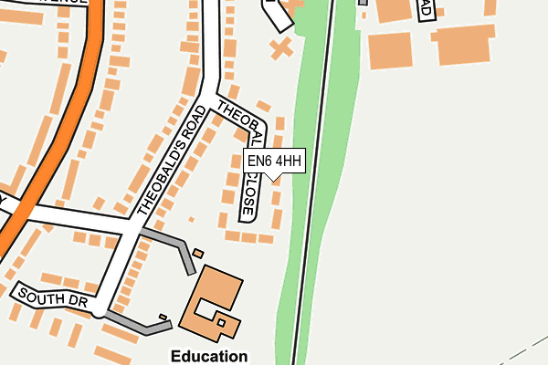 EN6 4HH map - OS OpenMap – Local (Ordnance Survey)