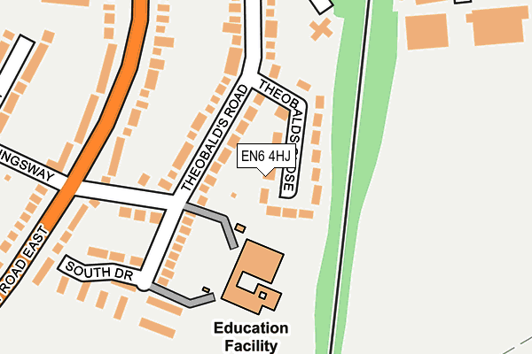 EN6 4HJ map - OS OpenMap – Local (Ordnance Survey)