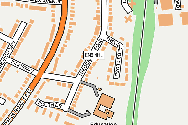 EN6 4HL map - OS OpenMap – Local (Ordnance Survey)