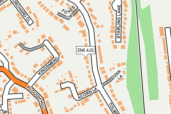 EN6 4JG map - OS OpenMap – Local (Ordnance Survey)