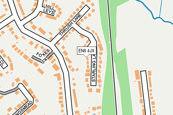EN6 4JX map - OS OpenMap – Local (Ordnance Survey)