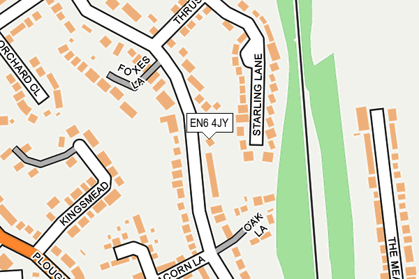 EN6 4JY map - OS OpenMap – Local (Ordnance Survey)