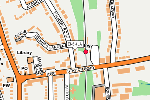 EN6 4LA map - OS OpenMap – Local (Ordnance Survey)