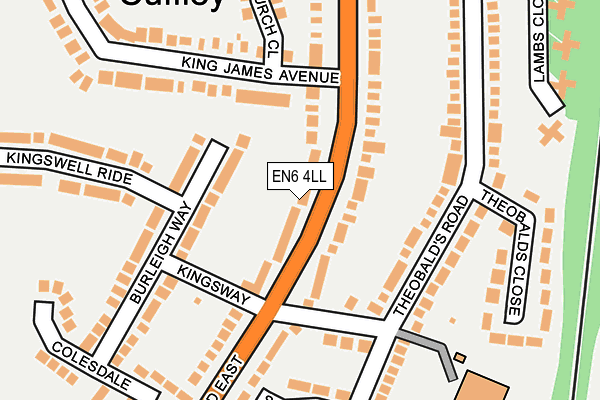 EN6 4LL map - OS OpenMap – Local (Ordnance Survey)