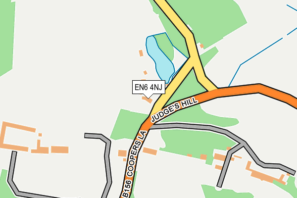 EN6 4NJ map - OS OpenMap – Local (Ordnance Survey)