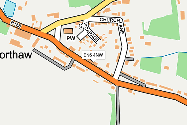 EN6 4NW map - OS OpenMap – Local (Ordnance Survey)